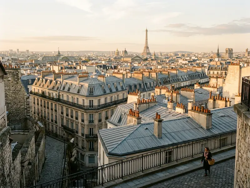 Tetti di Parigi dal quartiere Montmartre